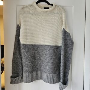 Cynthia Rowley Cream and Gray Men's Sweater